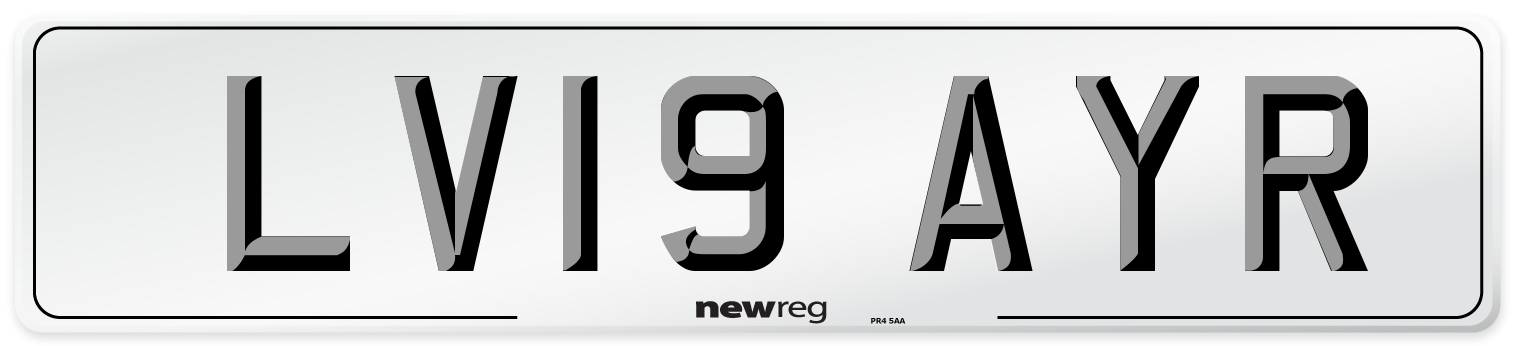 LV19 AYR Number Plate from New Reg